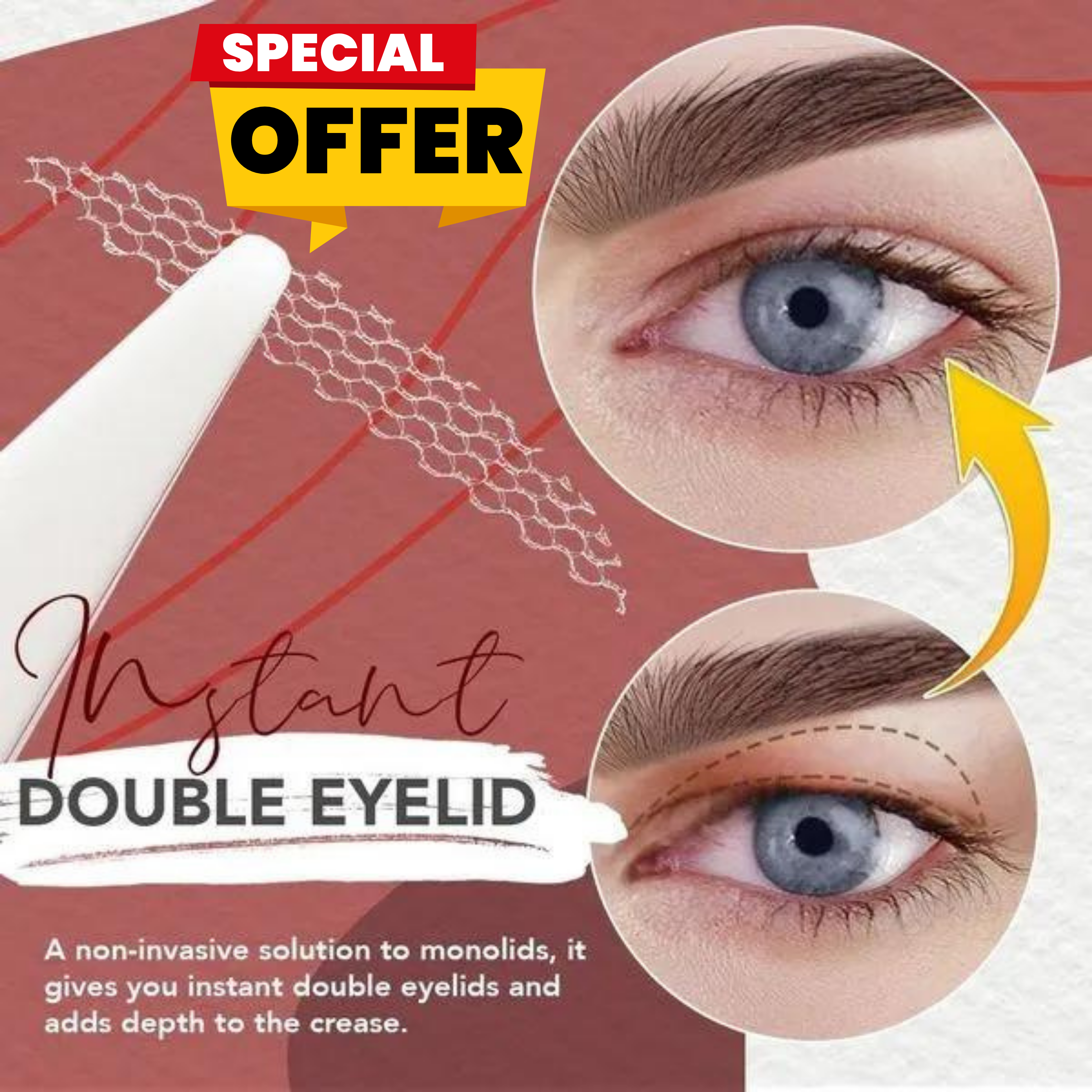 80 Pairs Glue-Free Ultra Natural Invisible Double Eyelid Sticker