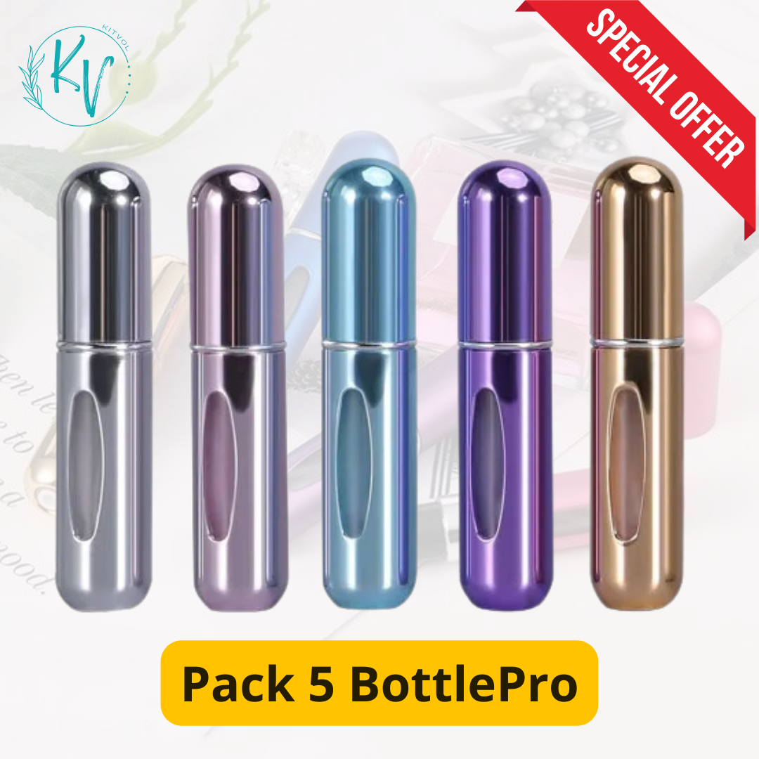 Pack 5 BottlePro ™ - Mini Portable Refillable Perfume Bottle 5mL