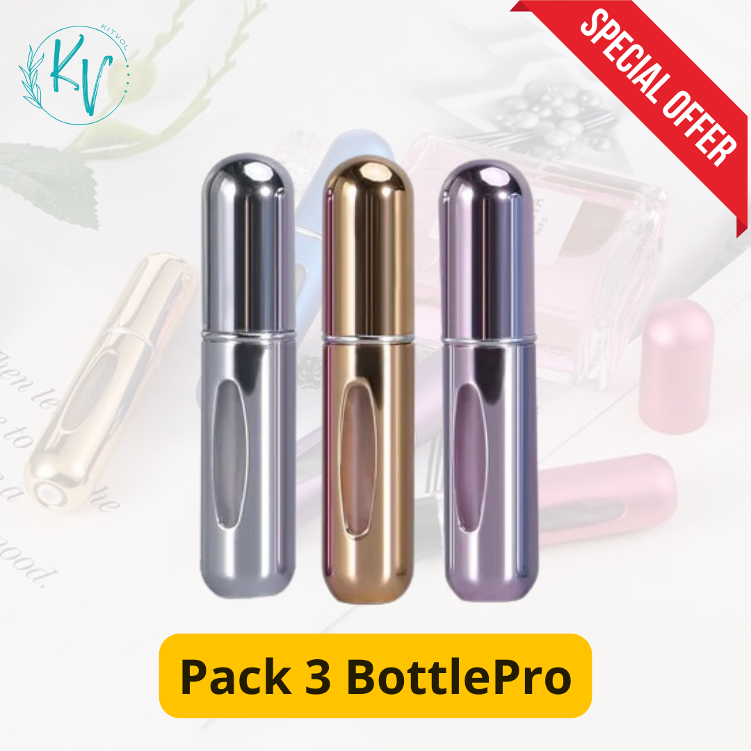 Pack 3 BottlePro ™ - Mini Portable Refillable Perfume Bottle 5mL