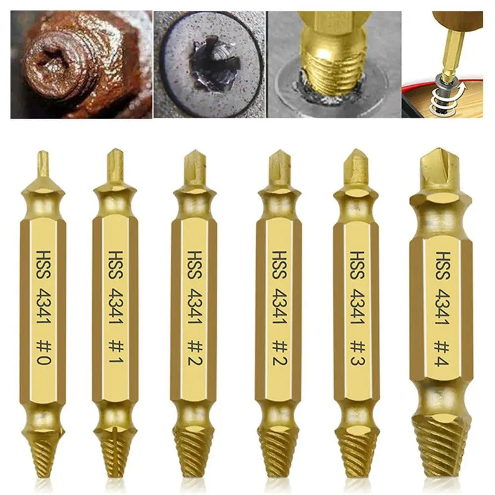 RollScrews ™ - Pack of 6 Professional Rolled Screw Extractors (Free Today)