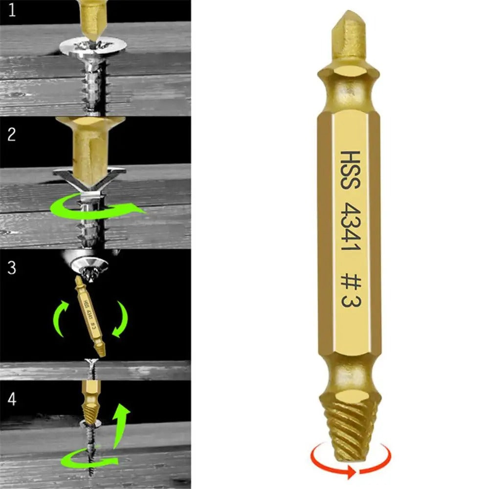 RollScrews ™ - Pack of 6 Professional Rolled Screw Extractors (Free Today)